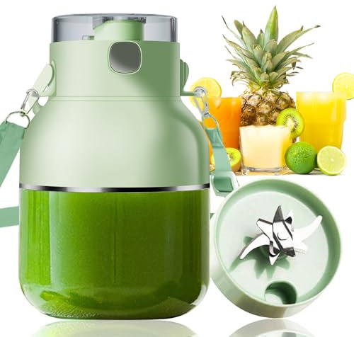 Blender & Smoothie Maker, Portable Blenders for Kitchen and Shakes & Smoothies, 10-Point Stainless Steel Blades with USB Rechargeable, Blend Active with Straw, Large Capacity - Green