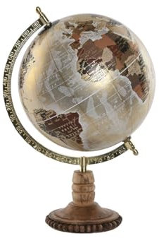 Home ESPRIT Globe terrestre doré rose clair vintage 22 x 20 x 33 cm