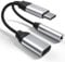 USB C to 3.5mm Jack Headphone Adapter and Charger,2 in 1 Type C to Aux Audio & Car Fast Charging Cable,for iPhone 15/15 Pro/15 Max/Samsung Galaxy S24 Ultra/S23/S22/S21/S20/S10/A/Note/Pixel