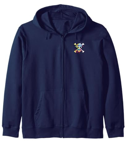 One Piece Chapeau de paille Pirates Logo couleur Singe D Luffy Sweat à Capuche