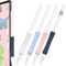 4 pezzi Apple Pencil Grip Floreale in silicone inciso, compatibile con Apple Pencil Pro, Apple Pencil2° generazione e Apple Pencil USB-C (Bianco/Blue/Rosa/Midnight Blue)