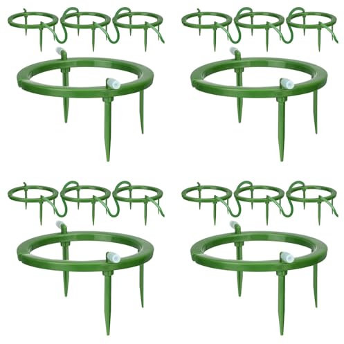 CENMEN 16 Set Wasserringe, 5 B, 3 Beinstützen, Tropfstrahler, Tropfring mit Integriertem 1/8 Einlaufstutzen mit Widerhaken, 3 Abnehmbare Einsätze
