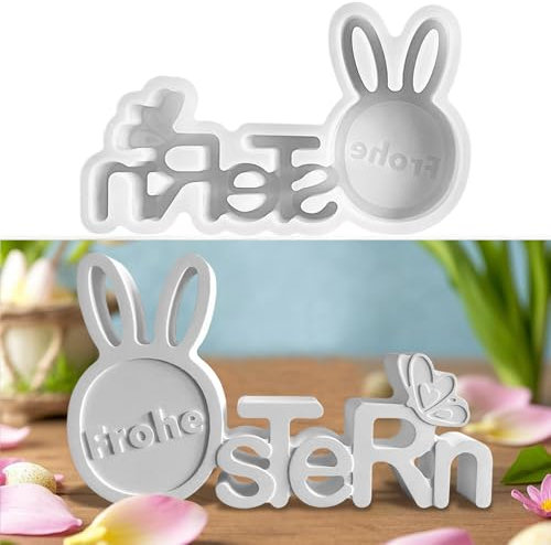 Silikonformen Gießformen Ostern, Silikonform Ostern, Gießformen Silikon Ostern Frohe, Silikon Gießform Ostern, Silikonform Frühling zum Gießen, Giessformen Silikon für Osterdeko Handwerk (J)