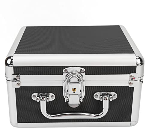 2,5-Zoll-Festplatten-Aufbewahrungsbox, Aluminiumlegierung ABS EVA 20 Festplatten HDD-Aufbewahrungsbox-Koffer mit Sicherheitsschloss für das