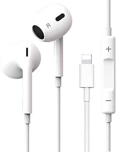 EvoMart Cuffie con filo per iPhone, Auricolari con microfono e controllo del volume, compatibili con iPhone 14/14 Pro/13Pro/12/12Pro/SE/11/11Pro Max/XS Max/X/XR/8/7