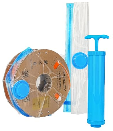 Creality Filament Vakuum Aufbewahrungsset mit Elektropumpe | 8 Vakuumbeutel 40 × 40 cm, 8 Trockenmittel, PA+PE Material, für 0,5/0,75/1 kg Spulen und 1,75/2,85/3 mm Filament