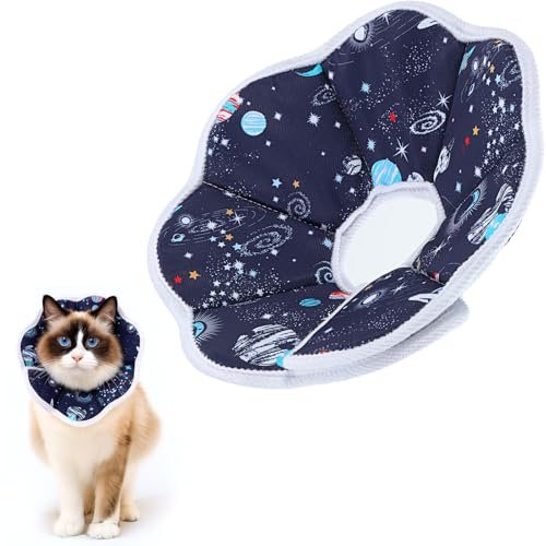 YBEATY Cat Cone Collar Soft Adjustable Lightweight Cat Recovery Collar to Stop Licking Protective Cats Neck Cone After Surgery for Small Animal Cats Kittens Puppies After Surgery Grooming