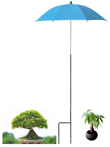 Parasol pour plantes d'extérieur, parapluie résistant aux UV, parasol pour plantes de jardin avec angle réglable, parasol pour jardin, fleurs et plantes en pot, bleu, 60.0 Centimeters Diameter