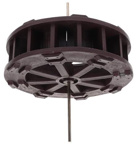 DECOMELODY Feng Shui Wasserrad Tischbrunnen für Aquarium Bonsai Landschaft Geräuscharmes Wasserspiel Luftbefeuchtung Fischbehälter Zubehör