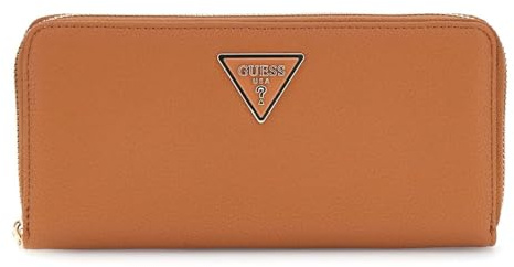 GUESS Purse Laurel II SLG Large Zip Around Wallet Cognac Brown