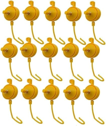 Aboiledy 15 Pack Pflanzenstützen Yoyo Grow Hanger with Stopper, Verstellbare Zimmerpflanzen-Stütze Yo-Yo, Ausziehbar Pflanzenstütze Haken, Pflanzen-Yoyo-Aufhänger für Tomaten, Gurken und Rankpflanzen