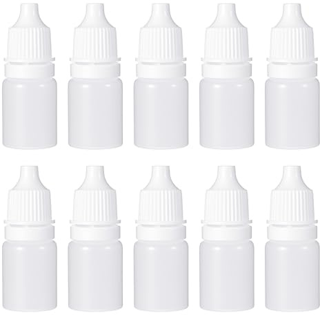 Tucnoeu 10 Stück 5ml Kunststoff-Squeezable Tropfflaschen, pipettenflasche 5ml, Leere Augentropfenflasche, Ideal für Reisen und DIY-Projekte