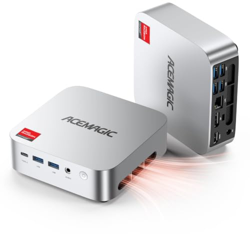 ACEMAGICIAN K1 Mini PC, AMD Ryzen R2544 (Superiore a 4300U,Fino a 3,7 GHz) | 8GB DDR4 256 GB SSD Mini Desktop Computer, AMD Radeon, 4K@60Hz Triplo Display/Win11 Pro/WiFi 5/BT4.2 Per l'ufficio