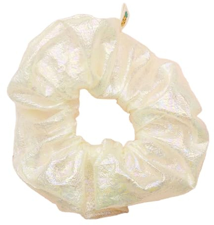 Haargummis, 4er-Pack Laser-Haargummis for Damen, Satin-Haargummis, bunte, weiches elastisches Haarband, Stoff-Haargummi, Haargummi for Pferdeschwanz