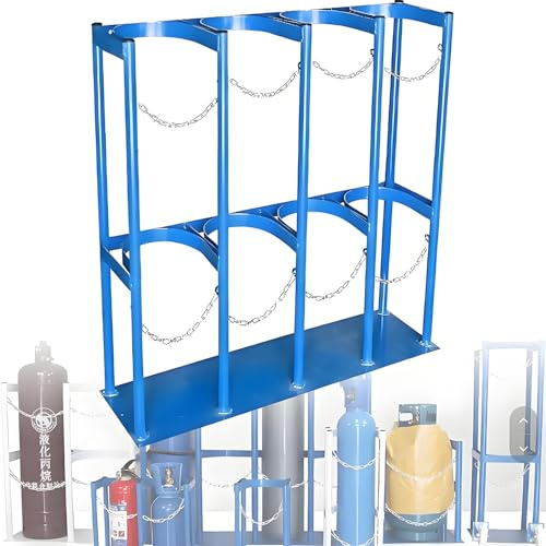 Porte-réservoir cylindrique robuste à fixer au sol pour un rangement et un transport sécurisés dans un atelier ou un camping-car
