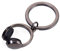 TROIKA KR17-07/GM Porte-clés en Fonte de métal et Silicone pour Casque d'écoute de la Musique Gris métal