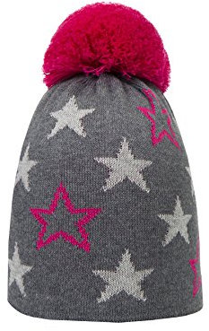 Döll Mädchen Pudelmütze Strick Mütze, Grau (Anthrazit Melange 8810), 49
