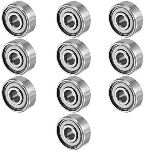 sourcing map 10 Stück 624ZZ 4mmx13mmx5mm Doppelt Geschirmtes Miniatur Rillenkugellager Kugellager Rollenlager Skateboard Bearings Skateboard Kugellager Mini Kugellager Bearings