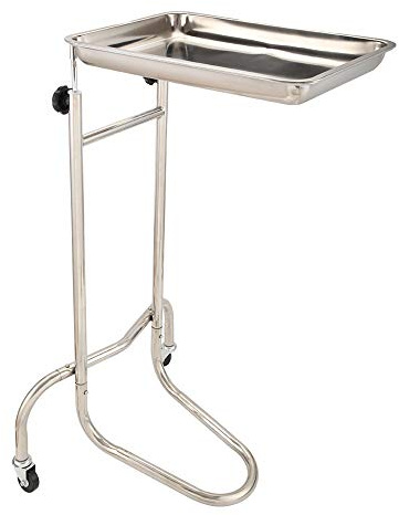 Konmee Mobile Instrument Stand Mayo Instrument Tray Stand Medical Doctor Tattoo Spa Salon Equipment Procedure Trays with Stainless Steel