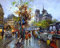 ABEUTY Peinture par numéros à faire soi-même pour adultes, impression Street View 40,6 x 50,8 cm, peinture par numéro, art thérapie (cadre en bois)