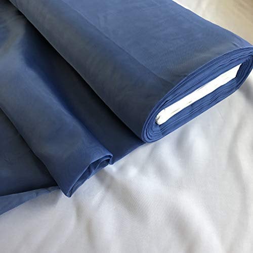 Megachest Wedding Drape Voile Fabric 58 Inches Wide DIY Material (Navy Blue, 5 Meters Long)