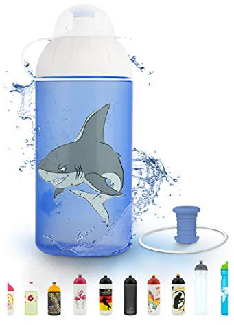 FreeWater Trinkflasche, 500 ml, Hai: schadstofffrei, spülmaschinengeeignet, auslaufsicher, langlebig