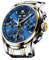 OLEVS Automatische Herrenuhr, selbstaufziehend, mechanisch, luxuriös, Mondphase, Edelstahl, wasserdicht, leuchtender Kalender, Armbanduhr, Blau, Mechanisch