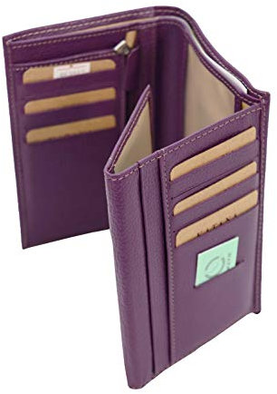 Gand Porte Feuille Unisexe Katana à 3 Volets en Cuir réf 953017 (11 coul. disp.) (Violet)