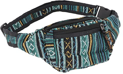 GURU SHOP Ethno Sidebag & Gürteltasche, Hüfttasche - Modell 9, Unisex - Erwachsene, Baumwolle, 14x22x6 cm