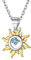ChicSilver Sonne Kette 925 Silber Gold Damen Kette mit Sonne Anhänger Sommer Schmuck