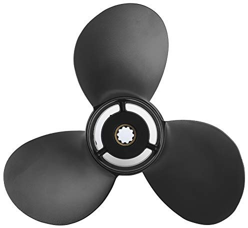 Propeller für 9,9-15 PS, Außenborder-Propeller aus Aluminiumlegierung 10 Keilzahn 3 Blätter 58100-93743-019 9 1/4 x 11