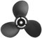 Propeller für 9,9-15 PS, Außenborder-Propeller aus Aluminiumlegierung 10 Keilzahn 3 Blätter 58100-93743-019 9 1/4 x 11