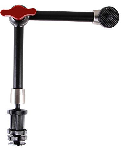 Hersmay 11 Inch Magic Arm Camera Mount Clamp Tripod Ball Head Arm with 1/4-inch Thread Screw for DSLR Camera Rig LED Light Flash Light LCD Monitor EVF,Max Load 5 kg