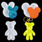 DIYBravo 3Pcs Resin Moulds Silicone Cute Keychain UV Epoxy Resin Casting Moulds 3D Rabbit Bear Mouse DIY Crafts for Keychain Bookmark Car Home Ornament