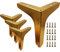 Mimhooy 6 Inch Furniture Legs Set of 4 Metal Furniture Legs Modern Triangle Feet Luxury Gold for Sofa Cabinet Cupboard Couch Chair Ottoman