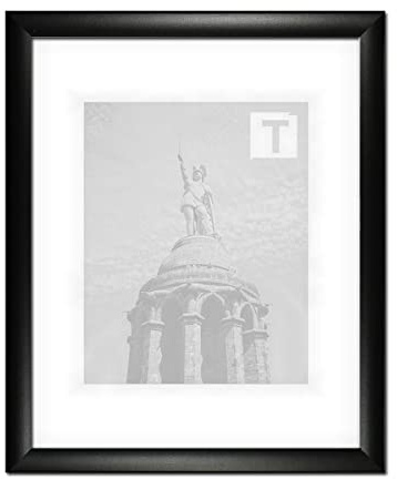 MDF-Bilderrahmen Valentina 30,5 x 40,5 cm Modern abgerundet hier Schwarz matt mit Kunststoffglas klar 1 mm