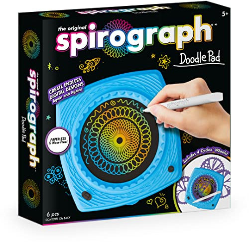 Spirograph Doodle Pad | Create Amazing Endless Digital Designs | Paperless & Mess Free | Includes 4 Cyclex Wheels | Creative Arts & Crafts Activity | for Ages 6+