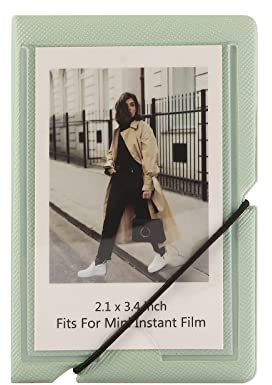 Mini-Sofortbild-Fotoalbum für 28 Fotos, passend für Fujufilm Instax Mini 11 9 8 8+ 70 7S 90 25, Polaroid, Lomography (Minzgrün)
