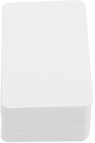 BESPORTBLE 100 Stück Blanko Papier Karten, Karteikarten, Spielkarten, Memory Karten Blanko, Visitenkarten Papier für Heimwerken Lernen Gedächtnis - Weiß, 8,7 x 5,4 cm/3,4 x 2,2 Zoll