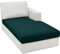 CHELZEN Sofa Sitzkissenbezug, Hochelastischer Sitzbezug, Stretch Sofasitzbezug Schonbezug Schutz Sofabezug L-förmiger Ecksofas für Wohnzimmer (Chaiselongue, Schwarzgrün)