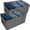 QINGGENG Extra-Large Wardrobe Storage Organiser with Dividers, Sturdy Clothes Storage Box for Trousers, Jeans, Jumper, Underwears, Collapsible Clothes Drawer Organiser for Wardrobe Closet, Pack of 2