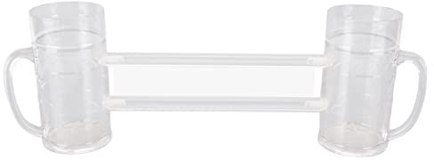 Jarra De Cerveza De Vidrio De 570 ML, Vasos De Cerveza Steins, Jarra De Cerveza Doble Vasos De Cristal Antigoteo Vasos De Agua Taza De Bebida Con Asa Para Bar KTV Congelador