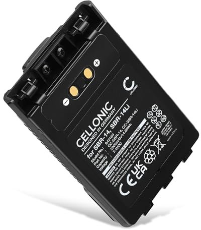 CELLONIC, Akku für Funkgerät kompatibel mit Yaesu FT-3D, FT-2DR, FT-1DR, VX-8DR, SBR-14Li (3.7V, 2000mAh)