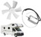 Teksome Ventola di Ventilazione per, Ventola di Scarico per, 12 V, con Albero a D, per, Ventilatore da Tetto per Scarico da soffitto, Bagno, per