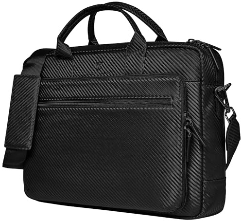 VON HEESEN Umhängetasche & Laptoptasche aus echtem Leder bis 16 Zoll - Aktentasche Herren & Damen - Luxuriöse Echtleder Arbeitstasche für Büro & Alltag