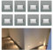 8er LED Treppenlicht Aluminium 230V 3W Glas Wandleuchten Treppenlicht mit Unterputzdose Treppenlicht Wandleuchte IP65 wasserdicht warmweiß,1 Stück