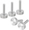 sourcing map Rändelschrauben, M6 x 30 mm, 5 Stück, 304 Edelstahl, flacher gerändelter Kopf, Vollgewinde, Rändelschrauben, Griffknöpfe