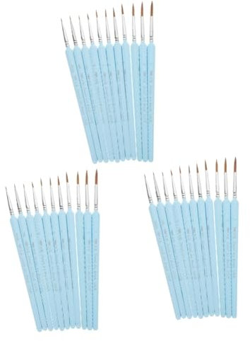 EXCEART 33 STK Zeichenstift acrylbilder bürste Reinigung ölbilder Brush Set Nail foil zeichnen zubehör Oil Painting nagelgele sehr gut Pinsel Acrylfarbe Umrissstift Hakenstift weiches Fell