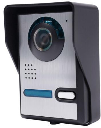 AUYART Klingelmonitor – Video-Türsprechanlage mit Kamera, Türklingel, 7 Zoll, Video, 1 Kamera, 2 Monitore mit Nachtsicht, Familienhäuser