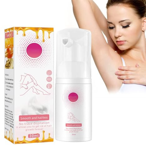 Haarentfernung Schaum, Bienenwachs Haarentfernungsspray - Haarentfernungsschaum, Enthaarungscreme Intimbereich Sensible Haut Für Frauen Und Männer (B*1)
